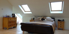 Loft conversion bedroom and windows