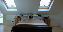 Loft conversion bed and windows